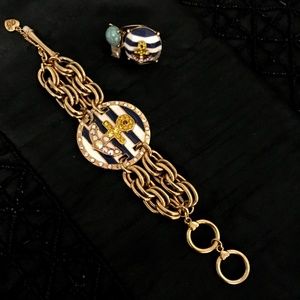 Authentic Vintage Betsey Johnson “Anchor “ Bracelet and Ring Set